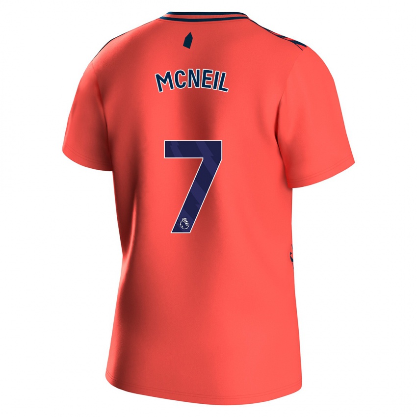 Herren Dwight Mcneil #7 Koralle Auswärtstrikot Trikot 2023/24 T-Shirt Österreich