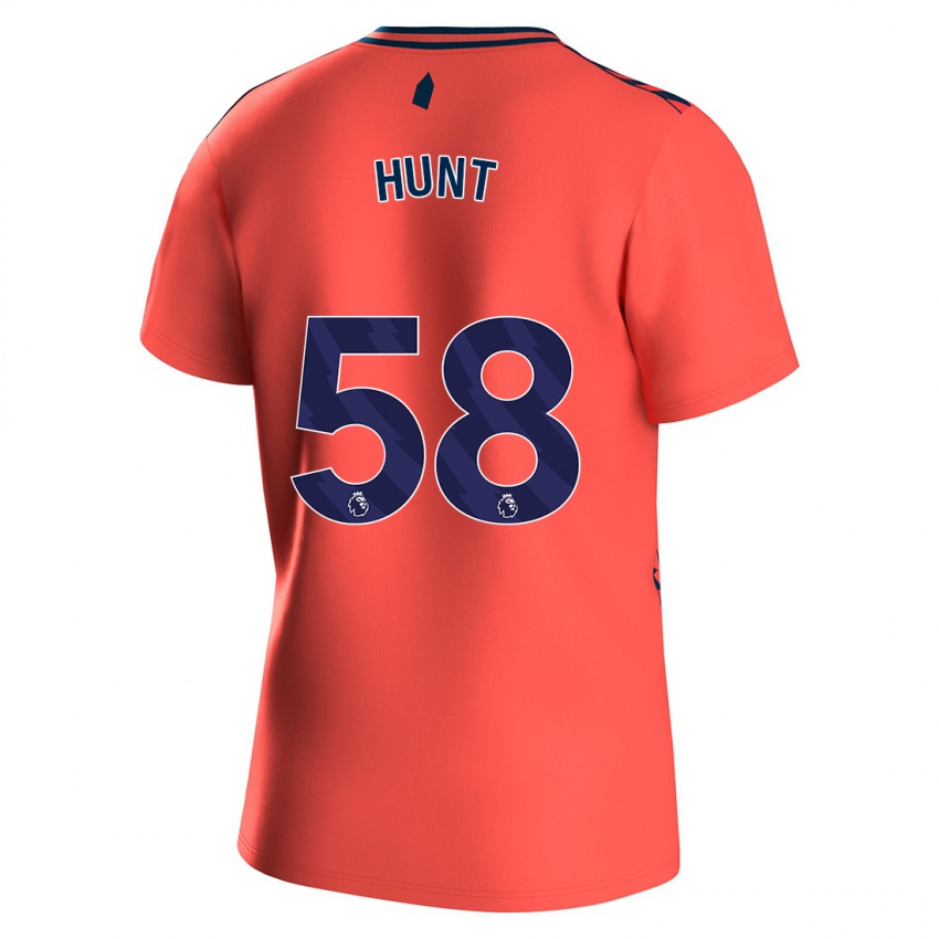 Herren Mackenzie Hunt #58 Koralle Auswärtstrikot Trikot 2023/24 T-Shirt Österreich