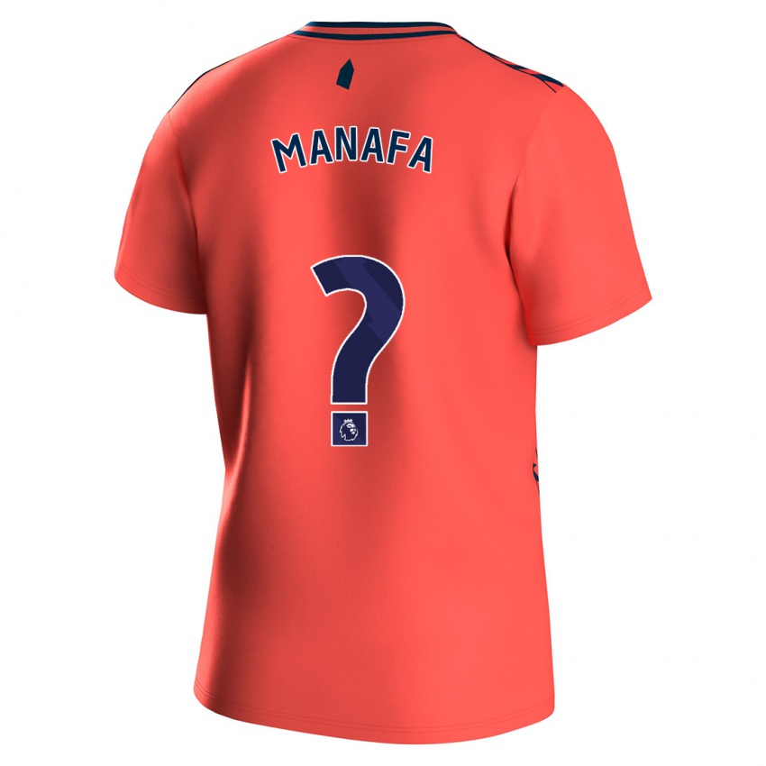 Herren Saja Manafa #0 Koralle Auswärtstrikot Trikot 2023/24 T-Shirt Österreich