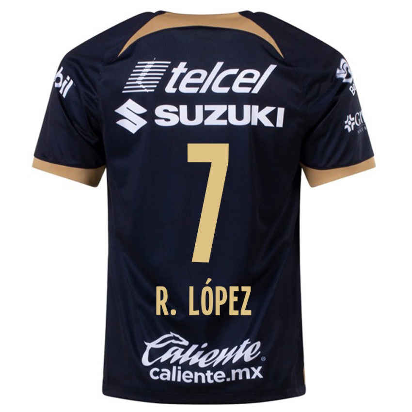 Herren Rodrigo López #7 Dunkelblau Auswärtstrikot Trikot 2023/24 T-Shirt Österreich