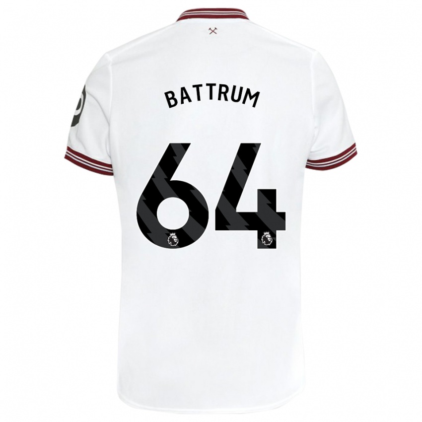 Damen Ryan Battrum #64 Weiß Auswärtstrikot Trikot 2023/24 T-Shirt Österreich