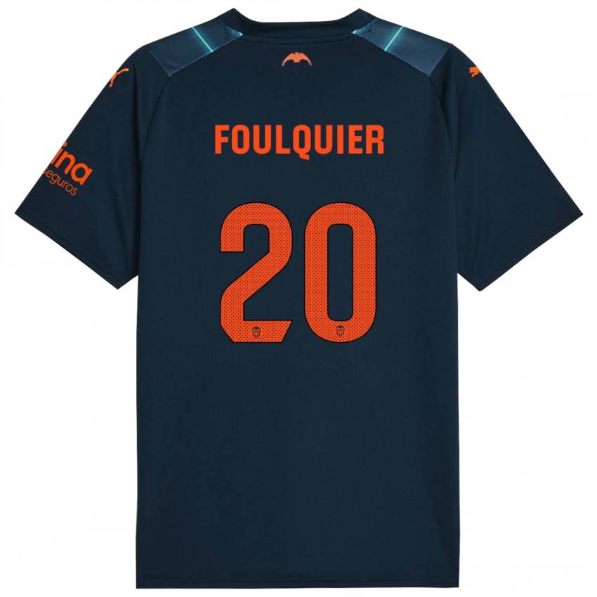 Damen Dimitri Foulquier #20 Marineblau Auswärtstrikot Trikot 2023/24 T-Shirt Österreich