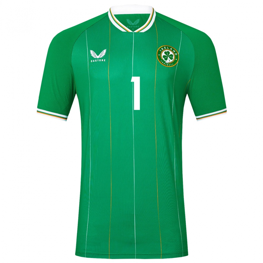 Kinder Irische Tiernan Brooks #1 Grün Heimtrikot Trikot 24-26 T-Shirt Österreich