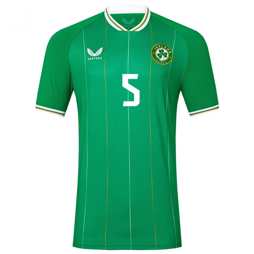Kinder Irische Dara O'shea #5 Grün Heimtrikot Trikot 24-26 T-Shirt Österreich