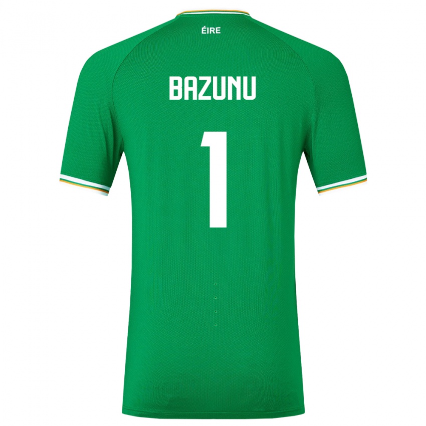 Kinder Irische Gavin Bazunu #1 Grün Heimtrikot Trikot 24-26 T-Shirt Österreich