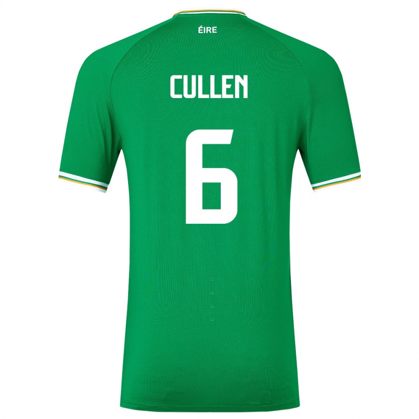 Kinder Irische Josh Cullen #6 Grün Heimtrikot Trikot 24-26 T-Shirt Österreich