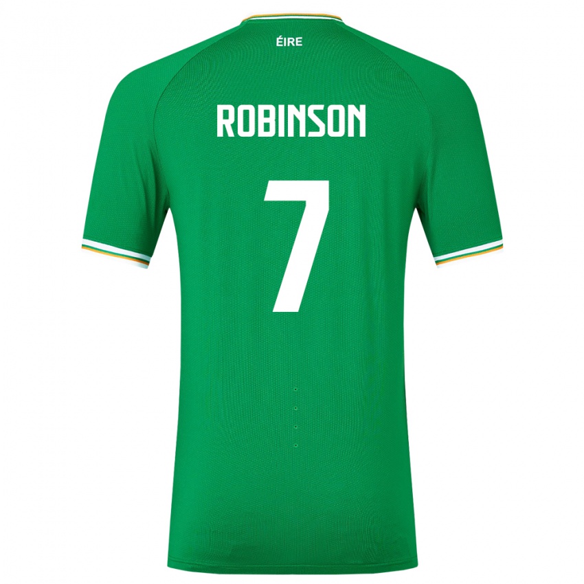 Kinder Irische Callum Robinson #7 Grün Heimtrikot Trikot 24-26 T-Shirt Österreich