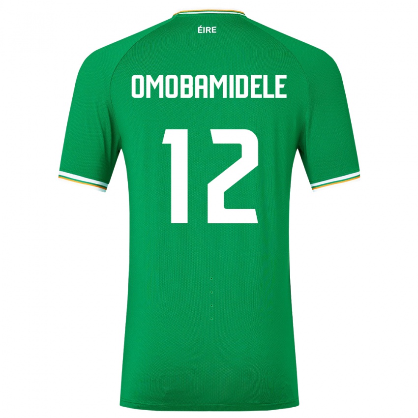 Kinder Irische Andrew Omobamidele #12 Grün Heimtrikot Trikot 24-26 T-Shirt Österreich