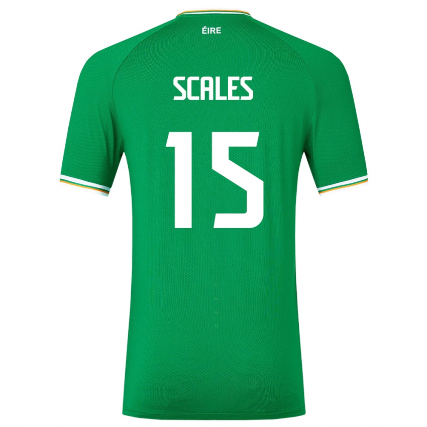Kinder Irische Liam Scales #15 Grün Heimtrikot Trikot 24-26 T-Shirt Österreich