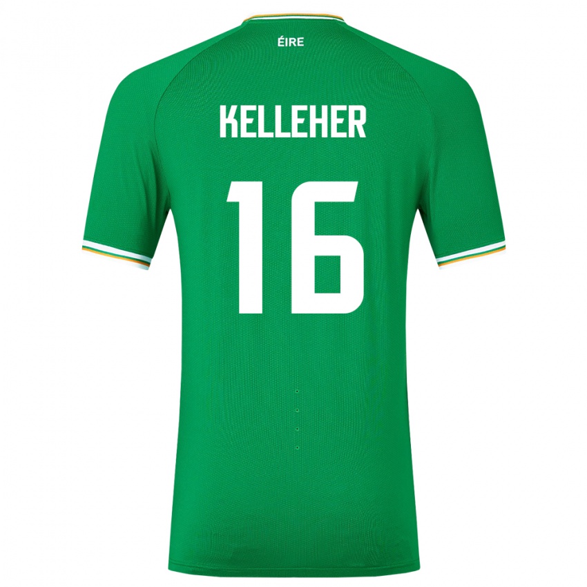 Kinder Irische Caoimhín Kelleher #16 Grün Heimtrikot Trikot 24-26 T-Shirt Österreich
