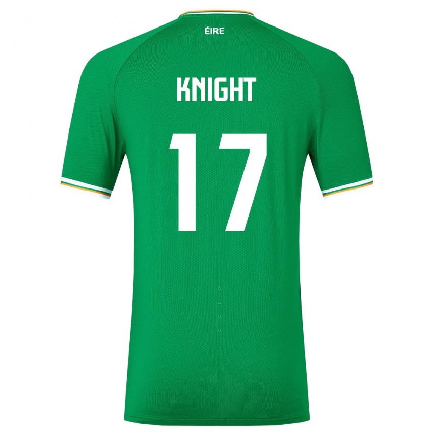 Kinder Irische Jason Knight #17 Grün Heimtrikot Trikot 24-26 T-Shirt Österreich