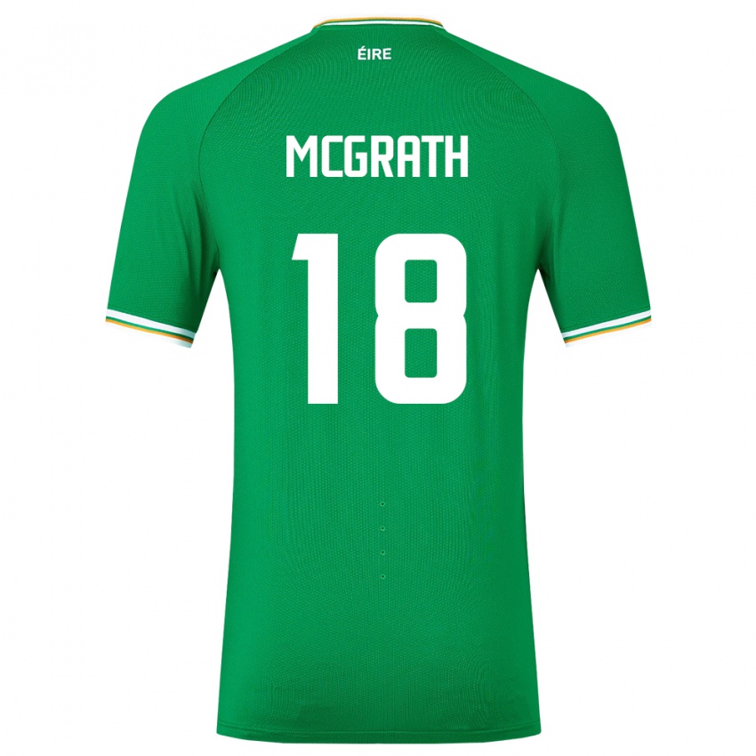 Kinder Irische Jamie Mcgrath #18 Grün Heimtrikot Trikot 24-26 T-Shirt Österreich