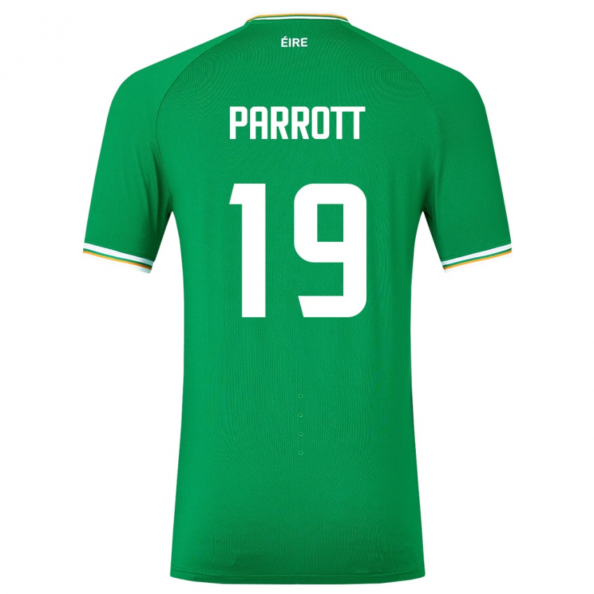 Kinder Irische Troy Parrott #19 Grün Heimtrikot Trikot 24-26 T-Shirt Österreich