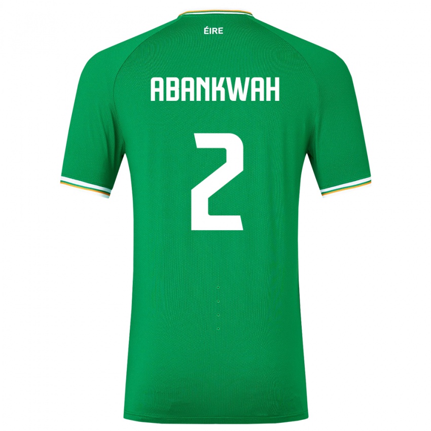 Kinder Irische James Abankwah #2 Grün Heimtrikot Trikot 24-26 T-Shirt Österreich
