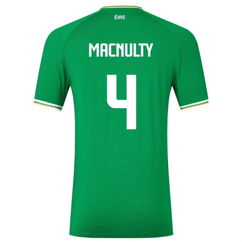 Kinder Irische Anselmo García Macnulty #4 Grün Heimtrikot Trikot 24-26 T-Shirt Österreich