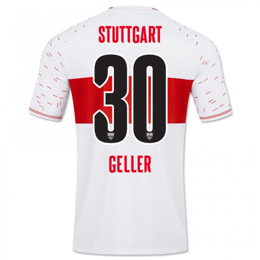 Kinder Robert Geller #30 Weiß Heimtrikot Trikot 2023/24 T-Shirt Österreich