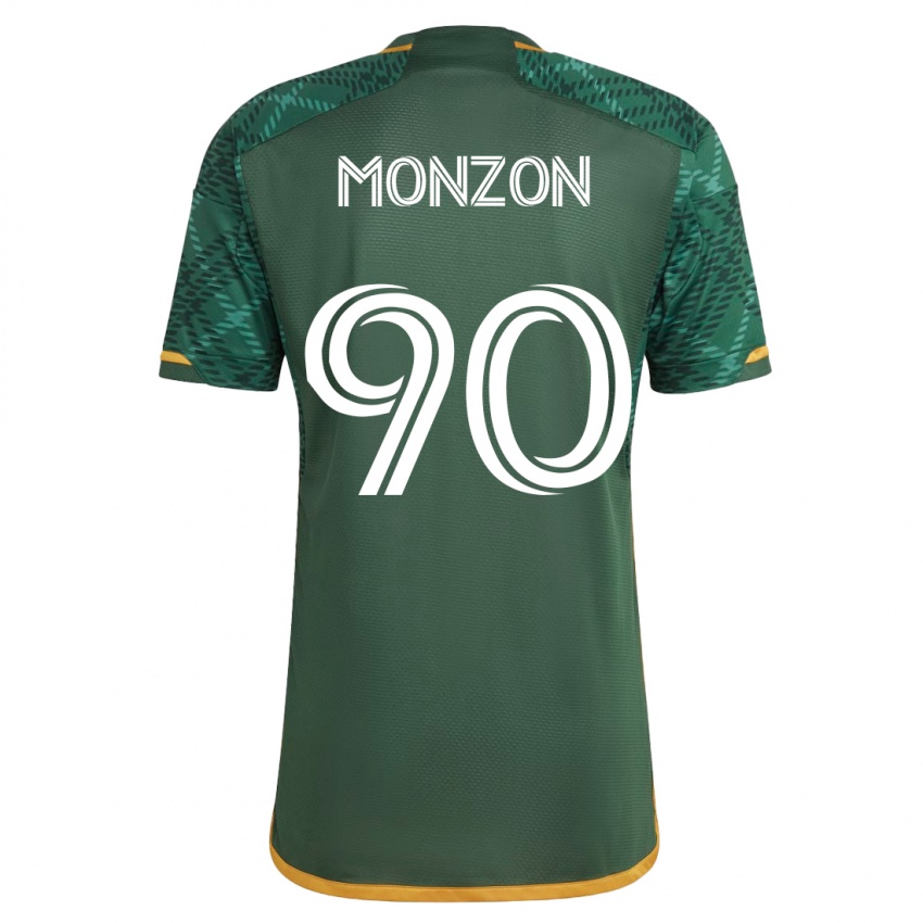 Kinder Florián Monzón #90 Grün Heimtrikot Trikot 2023/24 T-Shirt Österreich