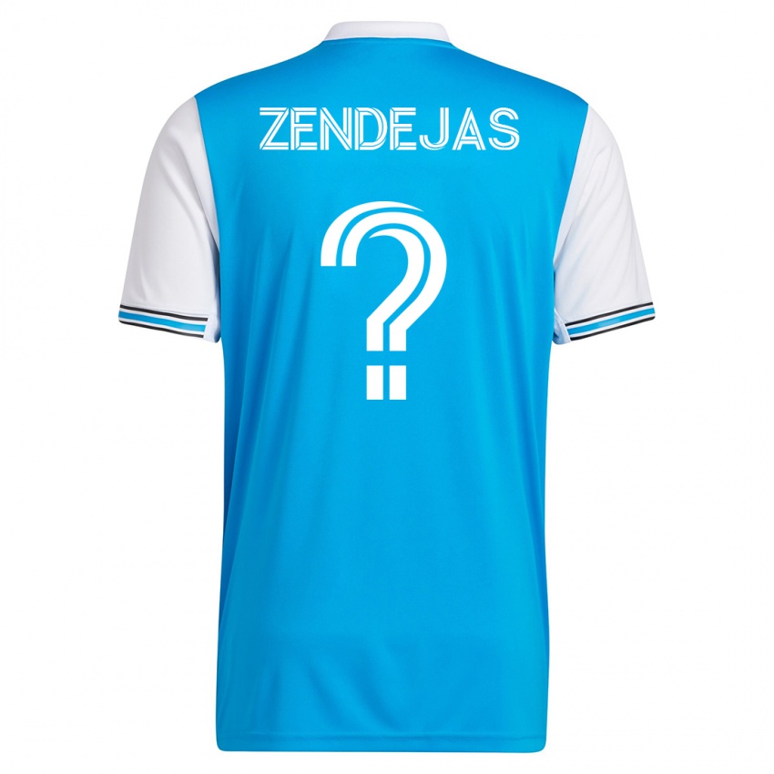 Kinder Adrián Zendejas #0 Blau Heimtrikot Trikot 2023/24 T-Shirt Österreich
