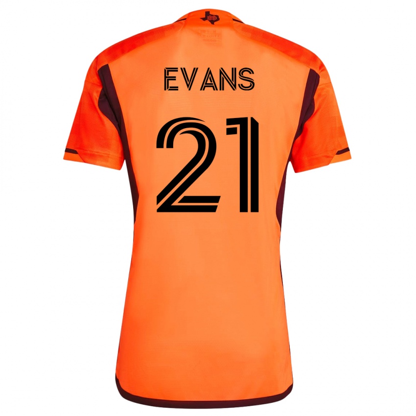 Kinder Jacob Evans #21 Orangefarben Heimtrikot Trikot 2023/24 T-Shirt Österreich