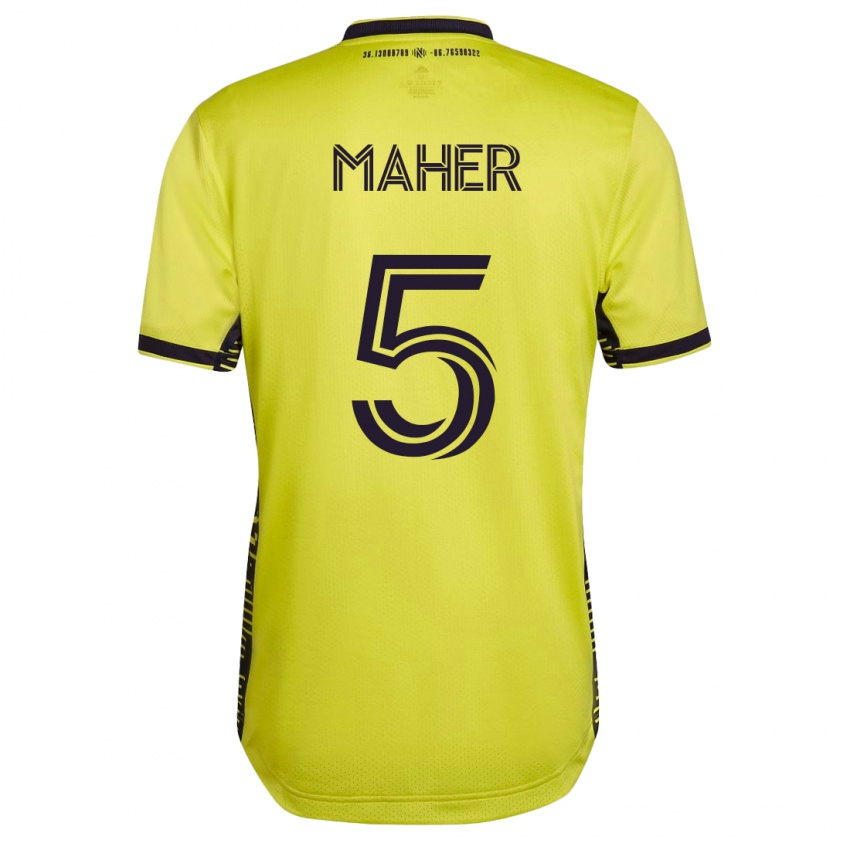 Kinder Jack Maher #5 Gelb Heimtrikot Trikot 2023/24 T-Shirt Österreich