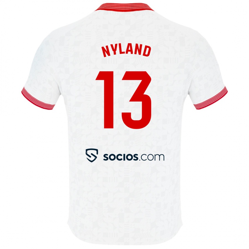 Kinder Ørjan Nyland #13 Weiß Heimtrikot Trikot 2023/24 T-Shirt Österreich