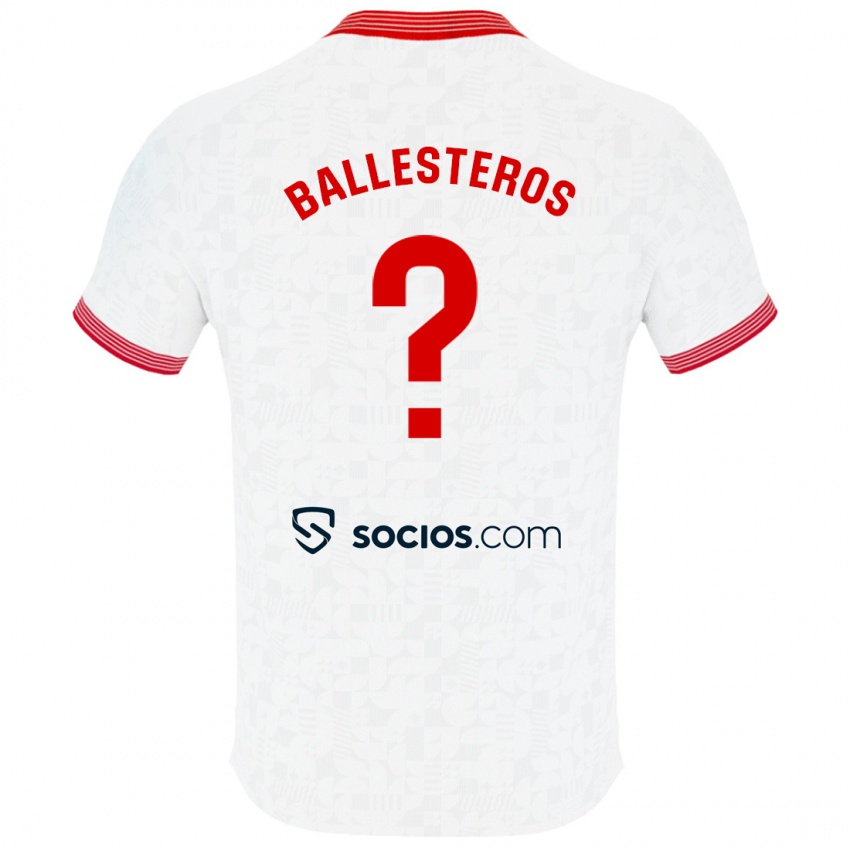Kinder Gonzalo Ballesteros #0 Weiß Heimtrikot Trikot 2023/24 T-Shirt Österreich