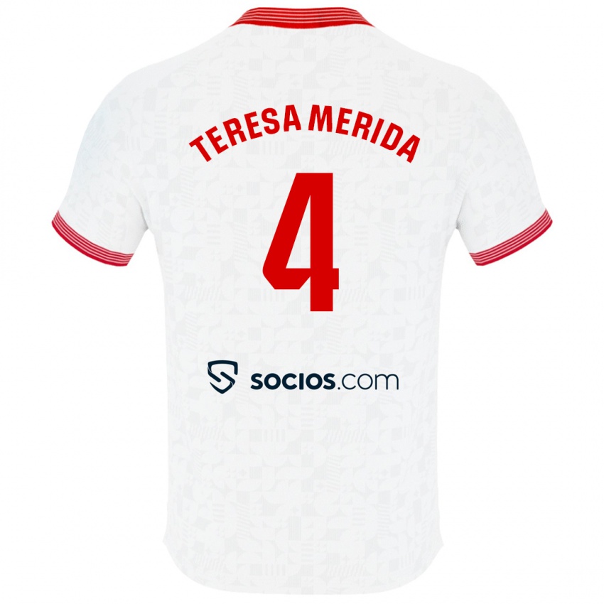 Kinder Teresa Merida #4 Weiß Heimtrikot Trikot 2023/24 T-Shirt Österreich