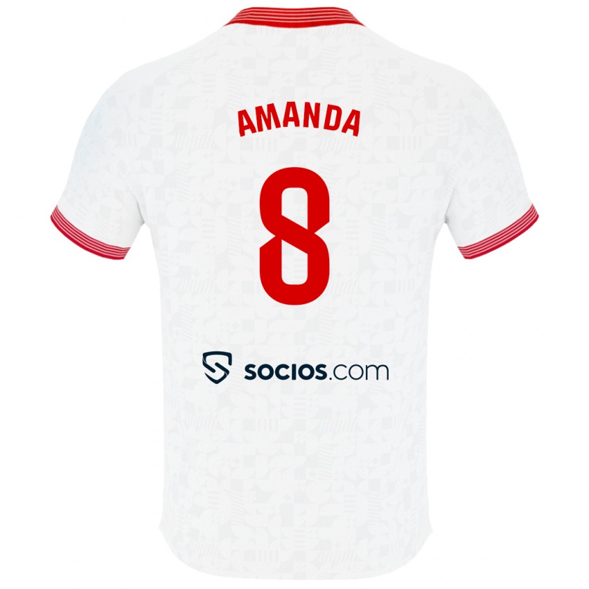 Kinder Amanda Sampedro Bustos #8 Weiß Heimtrikot Trikot 2023/24 T-Shirt Österreich
