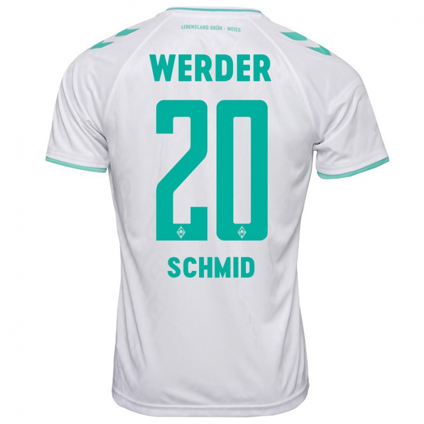 Kinder Romano Schmid #20 Weiß Auswärtstrikot Trikot 2023/24 T-Shirt Österreich