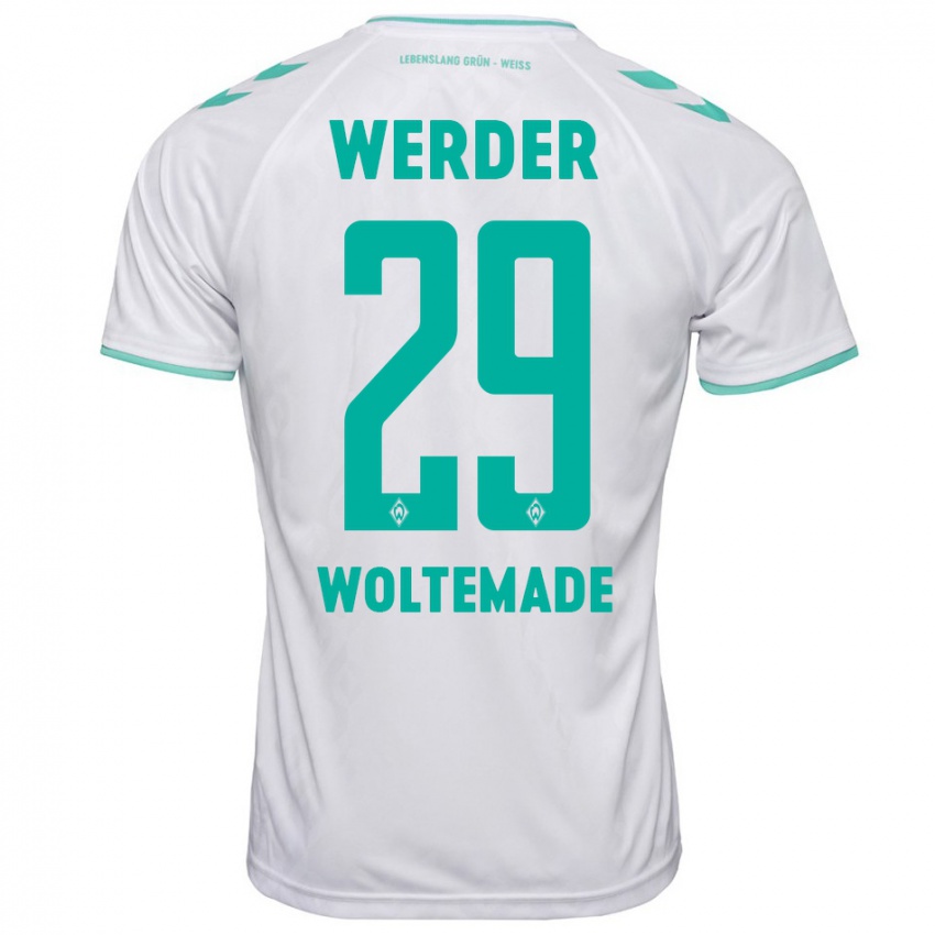 Kinder Nick Woltemade #29 Weiß Auswärtstrikot Trikot 2023/24 T-Shirt Österreich