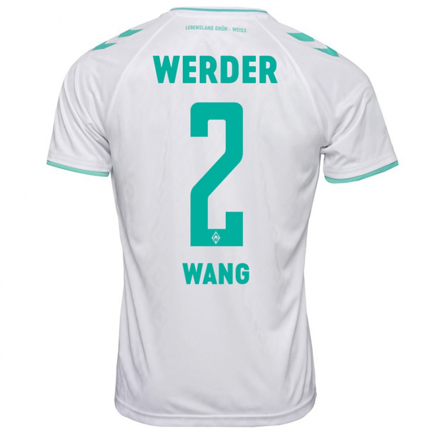 Kinder Bowen Wang #2 Weiß Auswärtstrikot Trikot 2023/24 T-Shirt Österreich