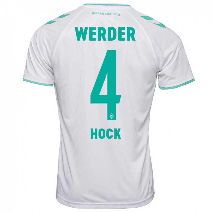 Kinder Alexander Höck #4 Weiß Auswärtstrikot Trikot 2023/24 T-Shirt Österreich