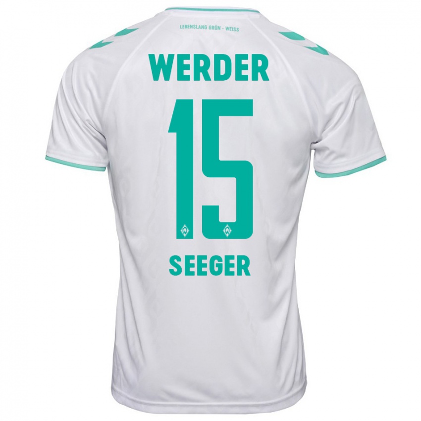 Kinder Ben Ekobena-Seeger #15 Weiß Auswärtstrikot Trikot 2023/24 T-Shirt Österreich