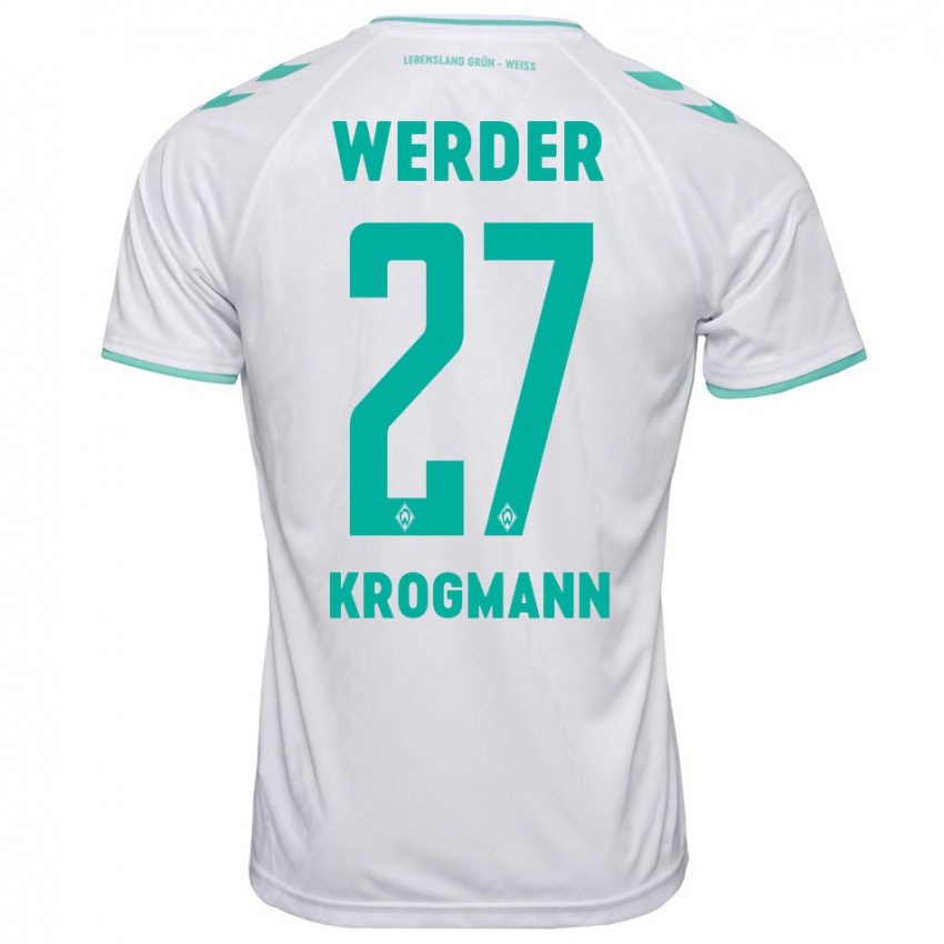 Kinder Avid Krogmann #27 Weiß Auswärtstrikot Trikot 2023/24 T-Shirt Österreich