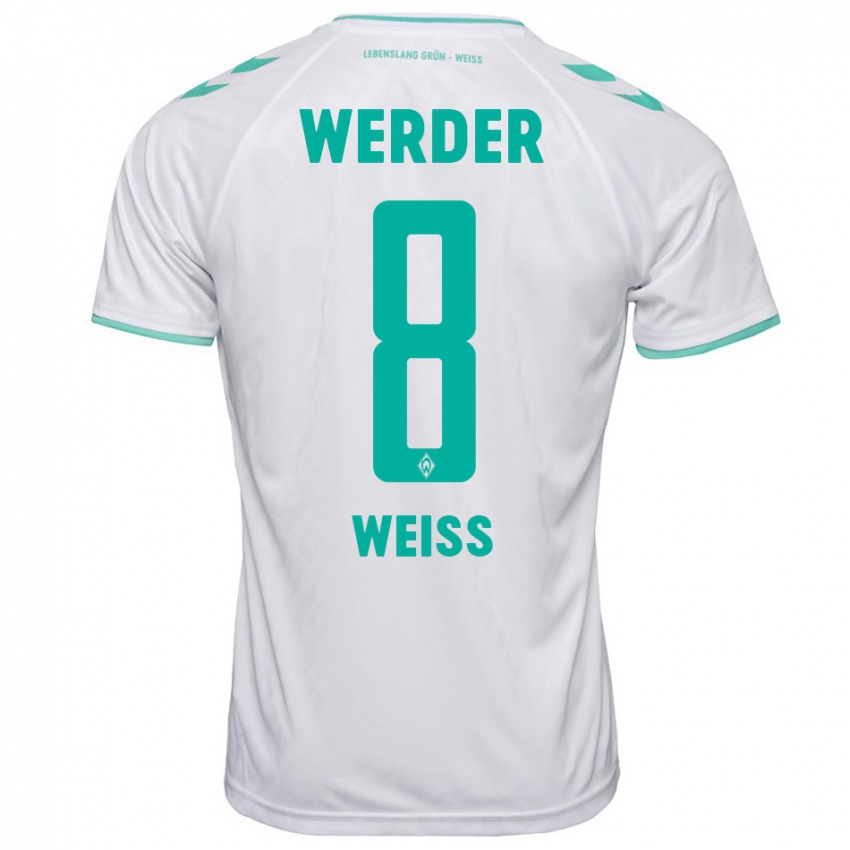 Kinder Michelle Weiss #8 Weiß Auswärtstrikot Trikot 2023/24 T-Shirt Österreich