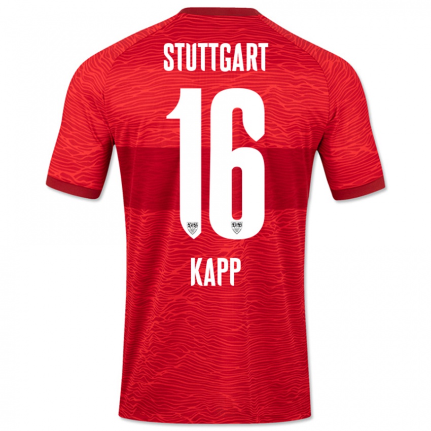 Kinder Patrick Kapp #16 Rot Auswärtstrikot Trikot 2023/24 T-Shirt Österreich