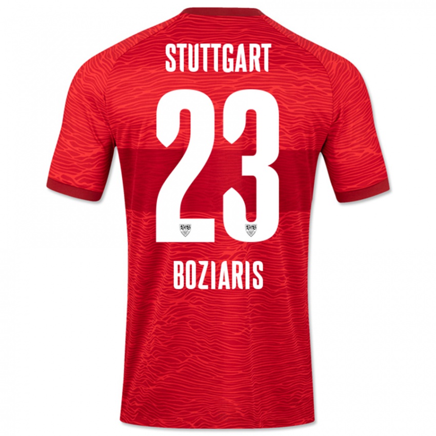 Kinder Giannis Boziaris #23 Rot Auswärtstrikot Trikot 2023/24 T-Shirt Österreich