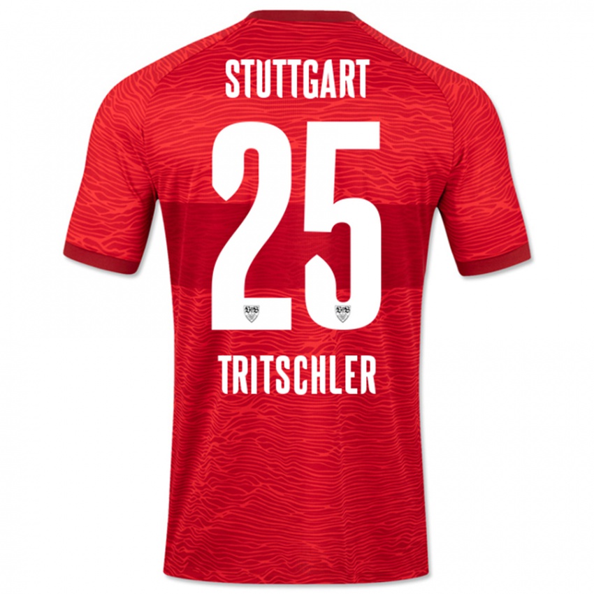 Kinder David Tritschler #25 Rot Auswärtstrikot Trikot 2023/24 T-Shirt Österreich