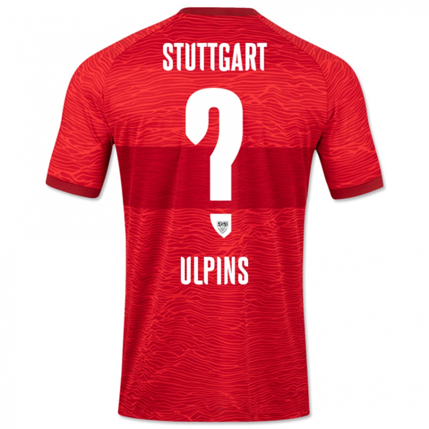 Kinder Timo Ulpins #0 Rot Auswärtstrikot Trikot 2023/24 T-Shirt Österreich