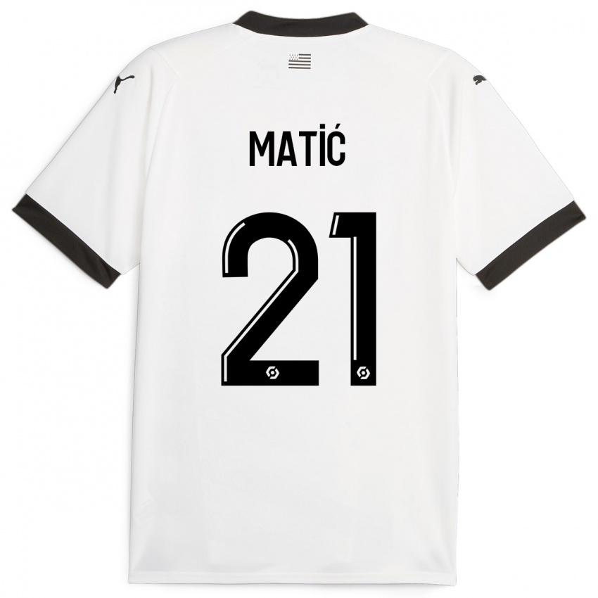 Kinder Nemanja Matic #21 Weiß Auswärtstrikot Trikot 2023/24 T-Shirt Österreich