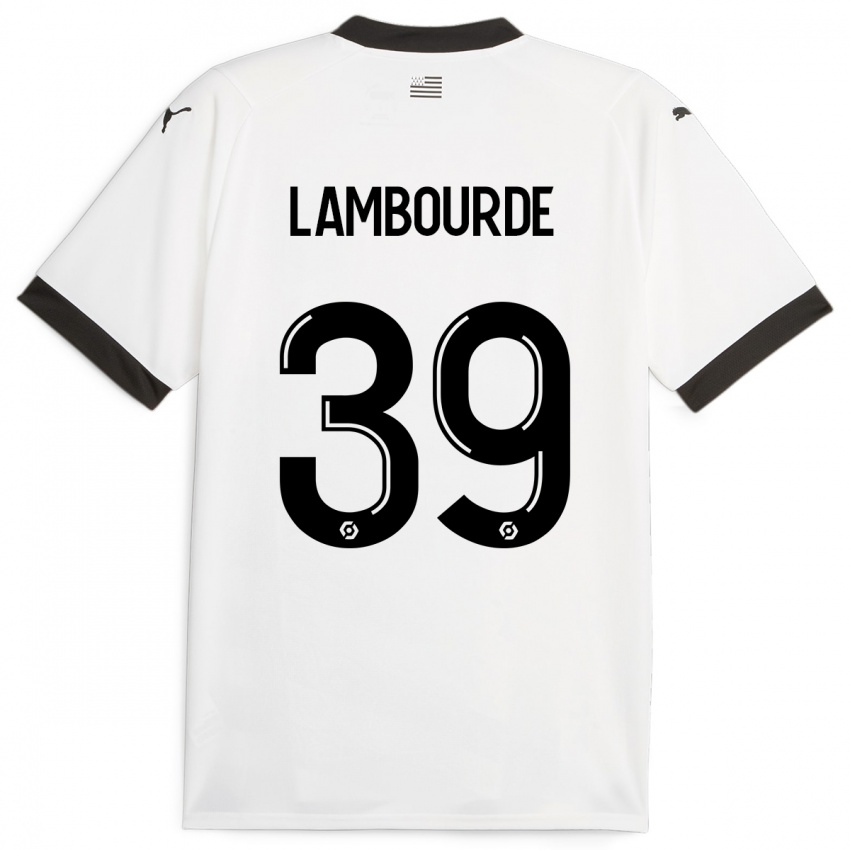 Kinder Mathis Lambourde #39 Weiß Auswärtstrikot Trikot 2023/24 T-Shirt Österreich