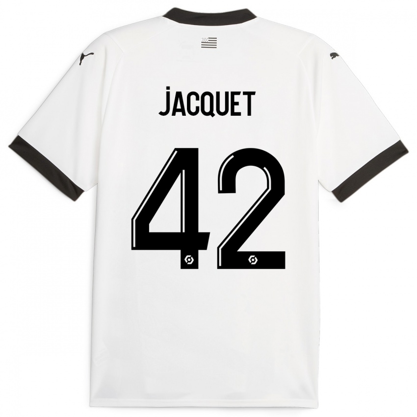 Kinder Jérémy Jacquet #42 Weiß Auswärtstrikot Trikot 2023/24 T-Shirt Österreich