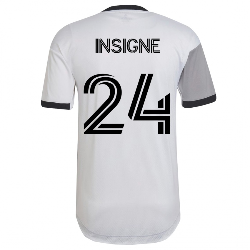 Kinder Lorenzo Insigne #24 Weiß Auswärtstrikot Trikot 2023/24 T-Shirt Österreich