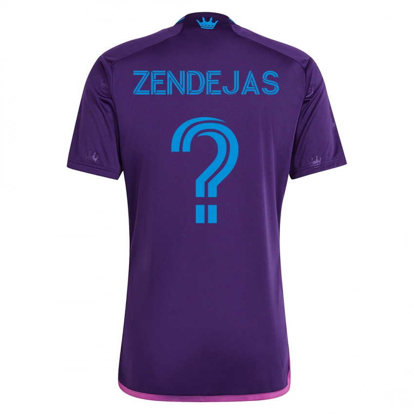 Kinder Adrián Zendejas #0 Violett Auswärtstrikot Trikot 2023/24 T-Shirt Österreich