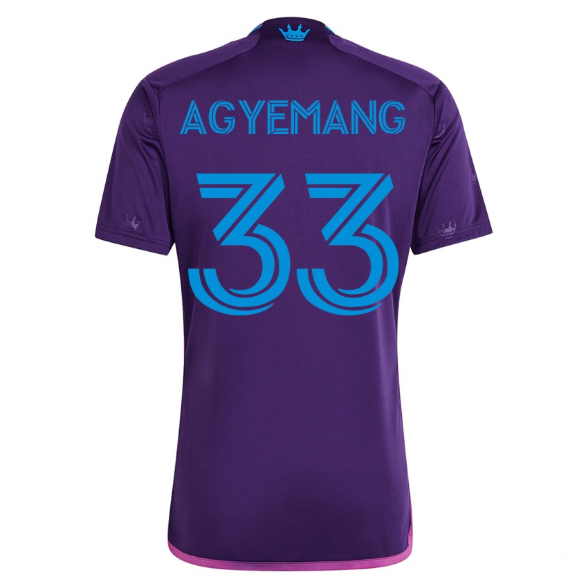 Kinder Patrick Agyemang #33 Violett Auswärtstrikot Trikot 2023/24 T-Shirt Österreich