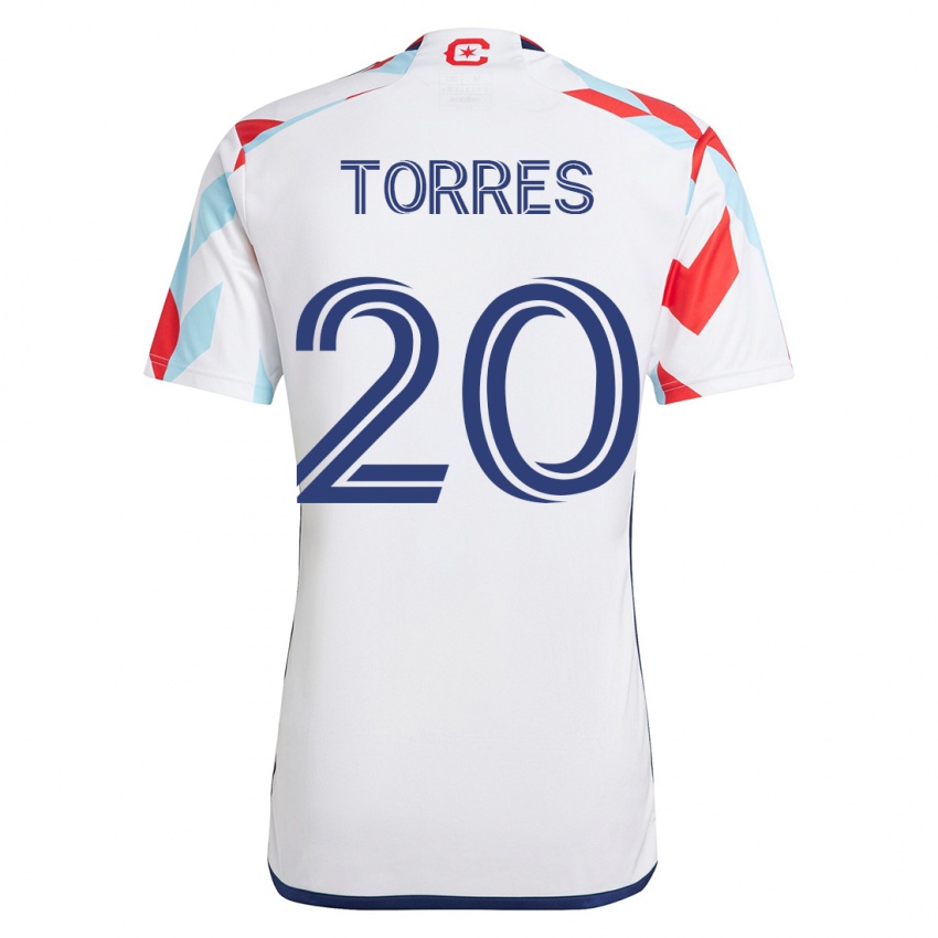 Kinder Jairo Torres #20 Weiß Blau Auswärtstrikot Trikot 2023/24 T-Shirt Österreich
