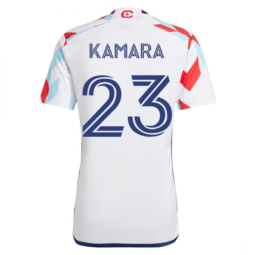 Kinder Kei Kamara #23 Weiß Blau Auswärtstrikot Trikot 2023/24 T-Shirt Österreich