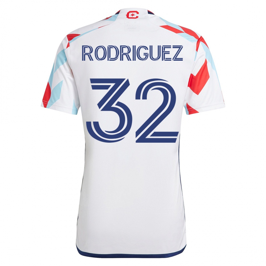 Kinder Missael Rodríguez #32 Weiß Blau Auswärtstrikot Trikot 2023/24 T-Shirt Österreich