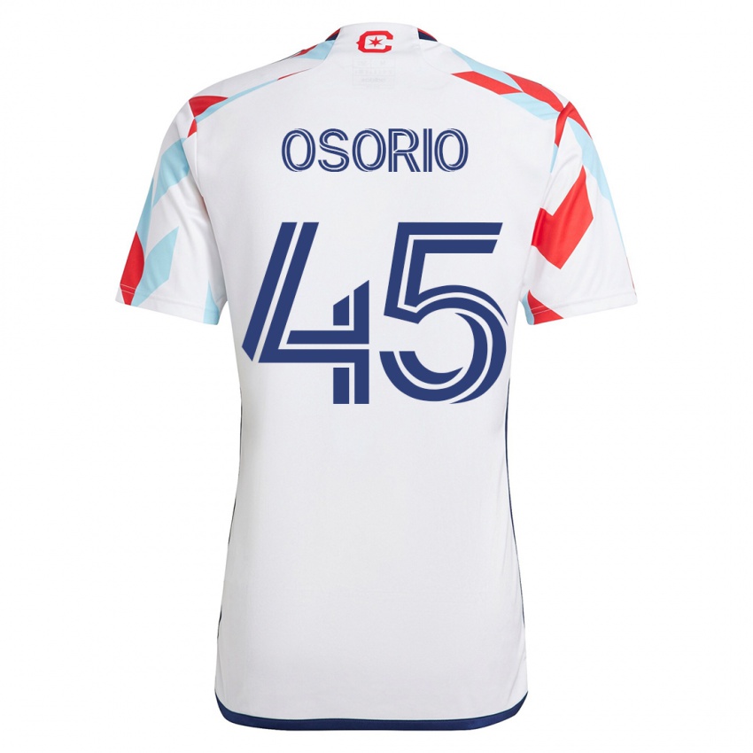 Kinder Harold Osorio #45 Weiß Blau Auswärtstrikot Trikot 2023/24 T-Shirt Österreich