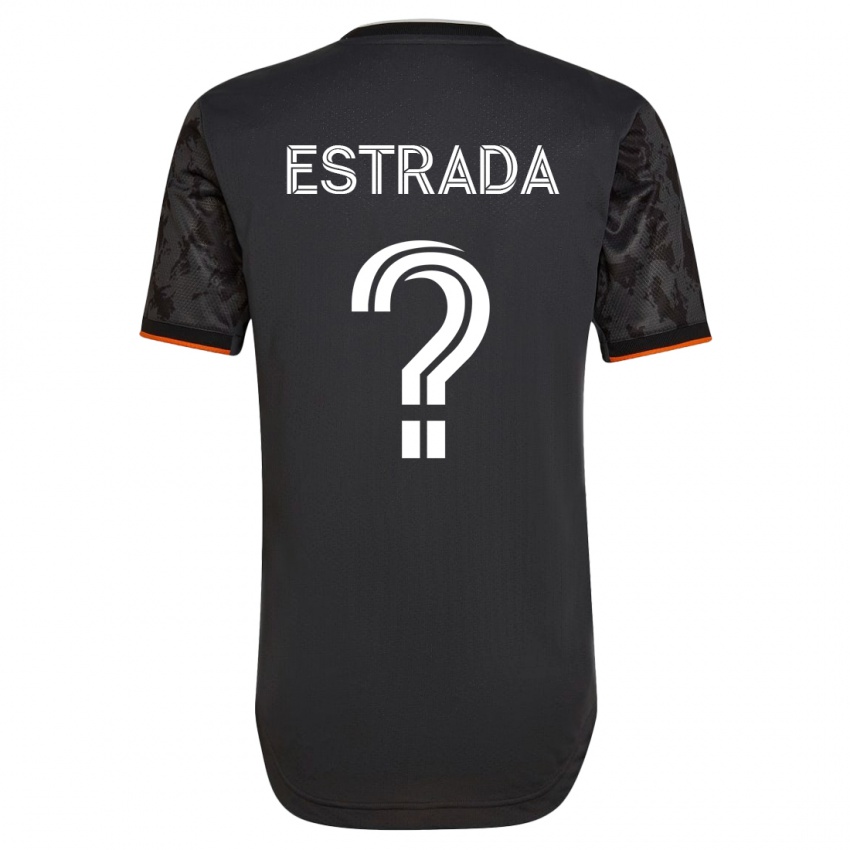 Kinder Jorge Estrada #0 Schwarz Auswärtstrikot Trikot 2023/24 T-Shirt Österreich